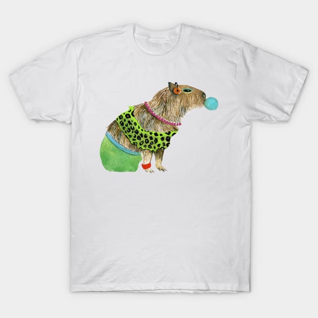 Capybara Chewing Gum T-Shirt by argiropulo